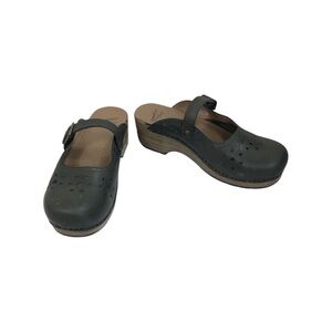 DANSKO Merrie Cabrio Mary Jane Army Green Slip In Clog Size 38